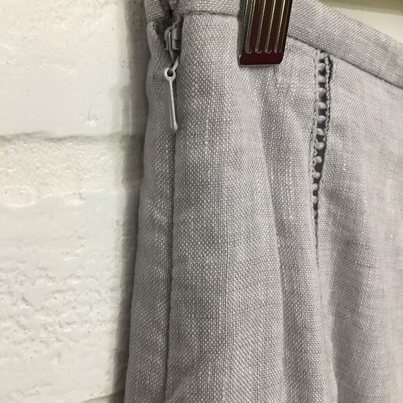 100% Linen Dalia Collection tulip skirt size 4 grey midi - Picture 4 of 12
